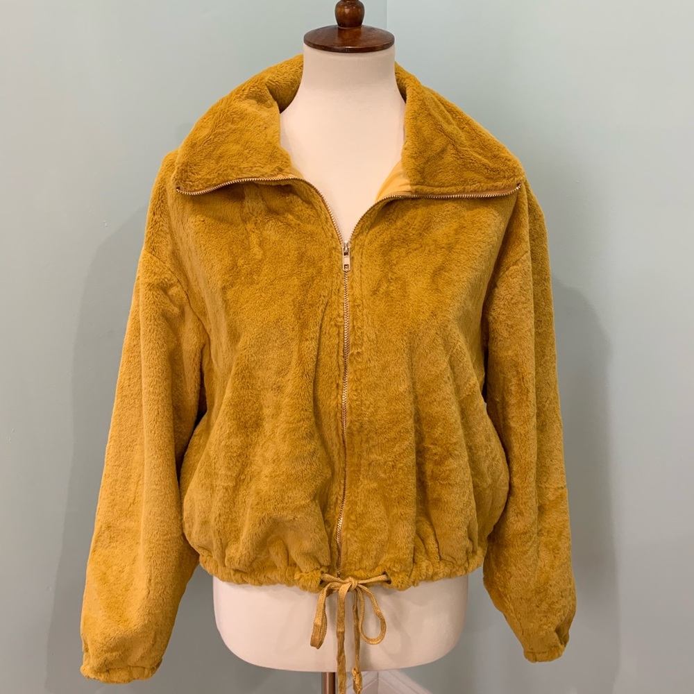 NWT • Know One Cares • Fluffy Front-Zip Jacket